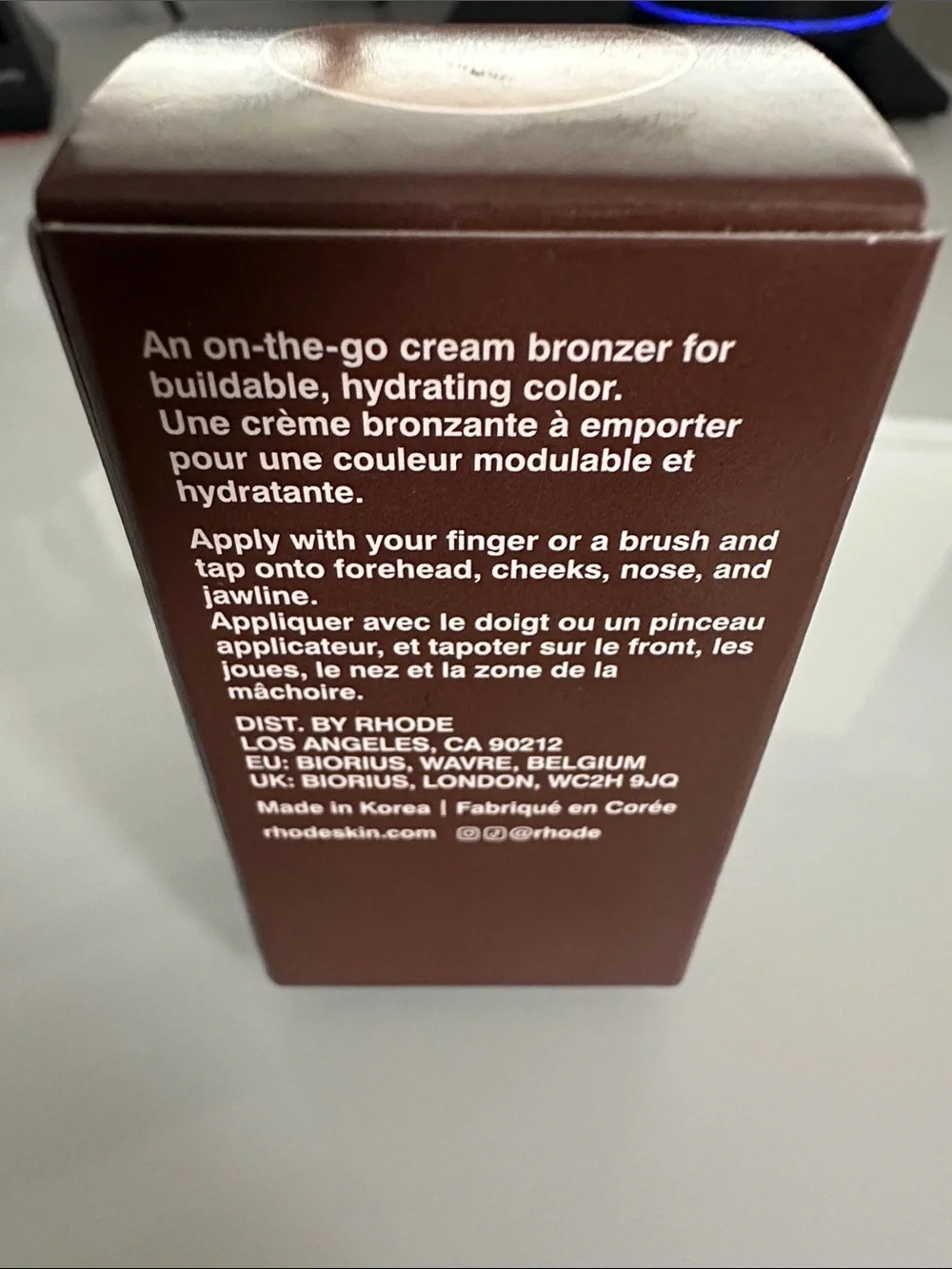 RHODE Pocket Bronze Compact - Deep Brown Packaging